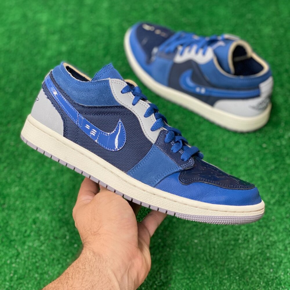 Nike Air Jordan 1 Low SE Craft Mens Basketball Shoes Blue DR8867-400 VNDS Sz 8.5
